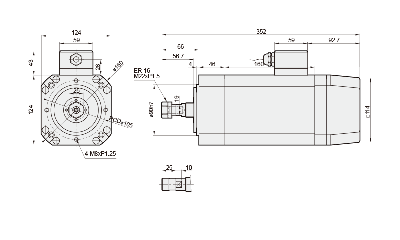 JH55 高速主軸馬達 HIGH SPEED MOTOR